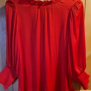 Red Satin Blouse